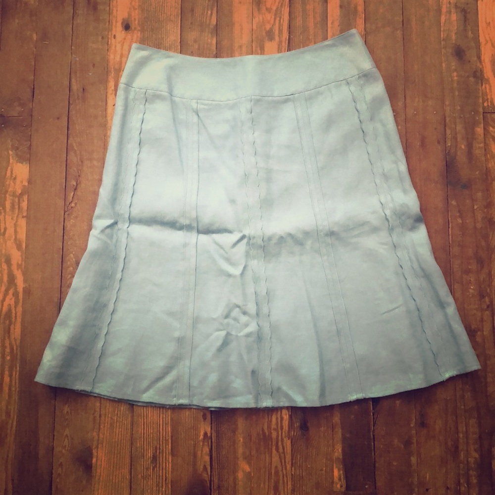 Ann Taylor 100% Linen Midi Skirt